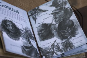 closeup page of goblin renderings