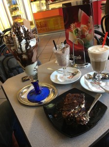 desserts and coffee drinks