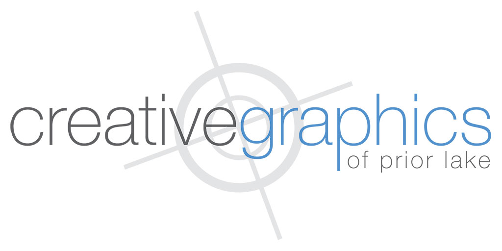 logo for Creative Graphics: white background, registration mark