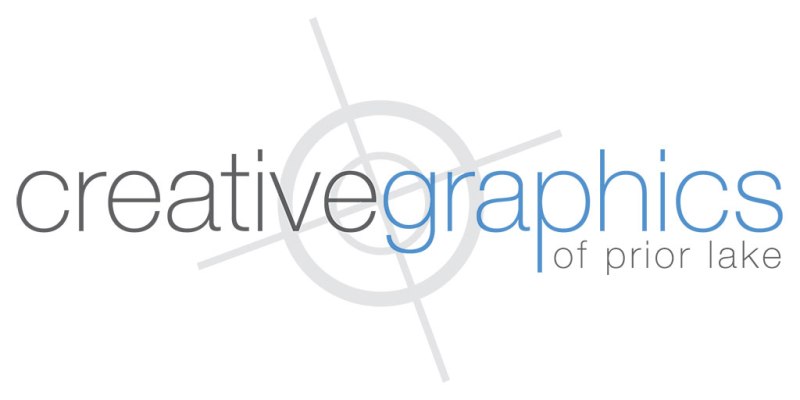 logo for Creative Graphics: white background, registration mark